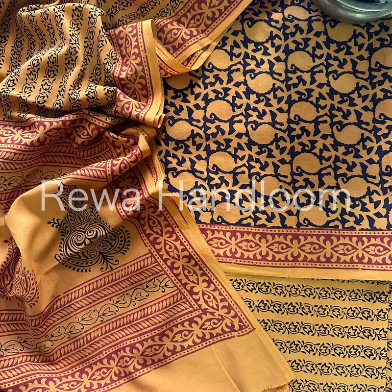  Bagh Print Cotton Suit
