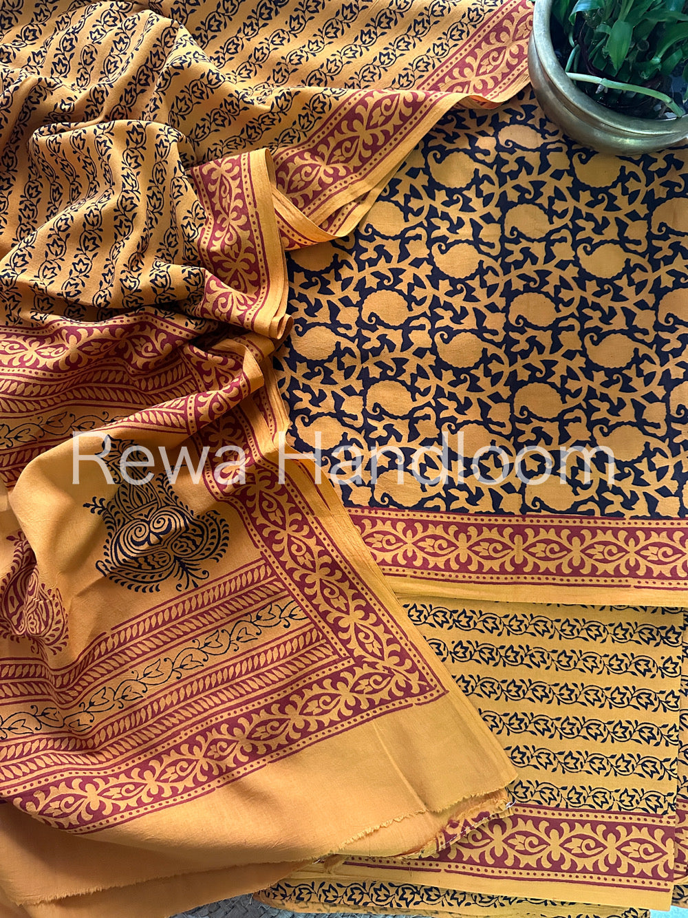  Bagh Print Cotton Suit