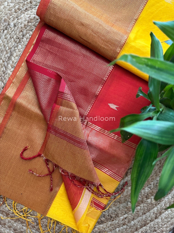 Maheshwari Zari Skirt Butti Saree 