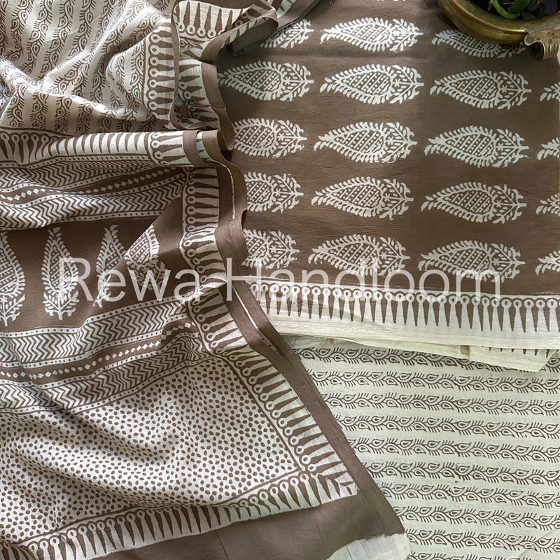  Bagh Print Cotton Suit