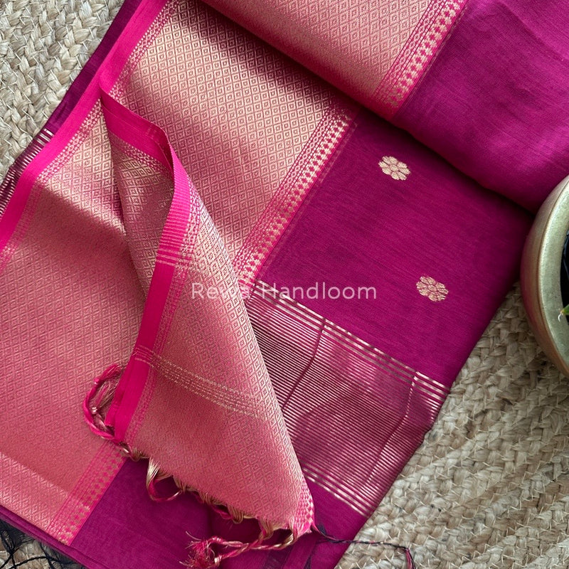 Maheshwari Zari Skirt Butti Saree 