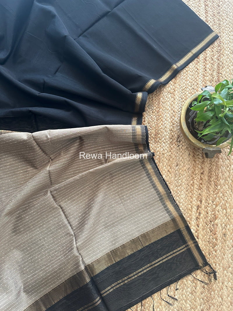 Maheshwari Black Gichha Pallu Saree GP070