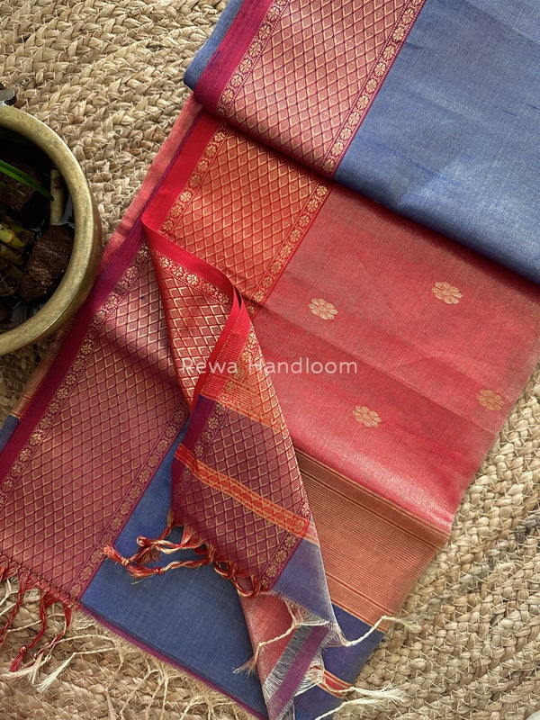 Maheshwari Tissue Butti Saree