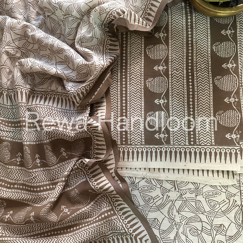  Bagh Print Cotton Suit