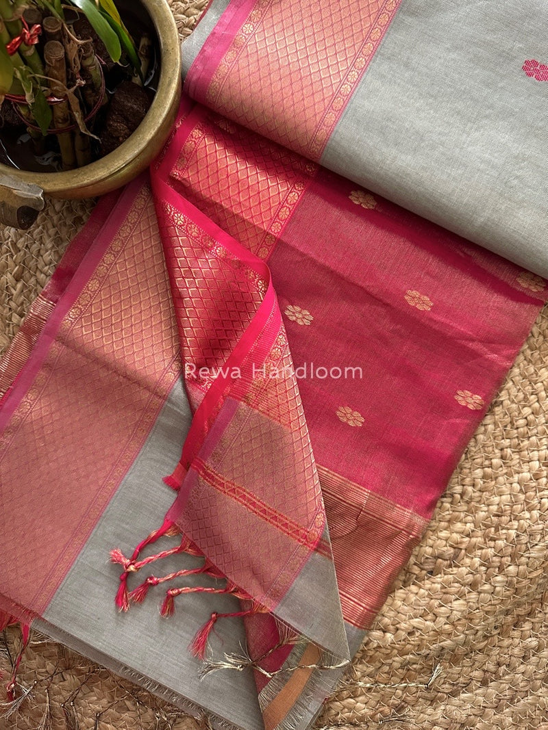 Maheshwari Tissue Butti Saree