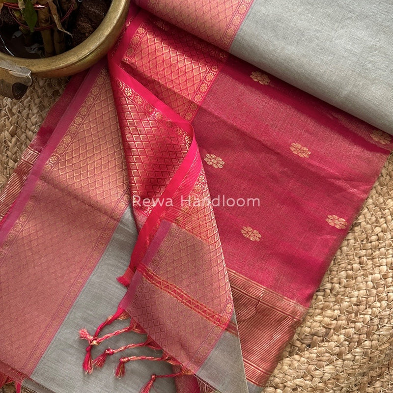 Maheshwari Tissue Butti Saree