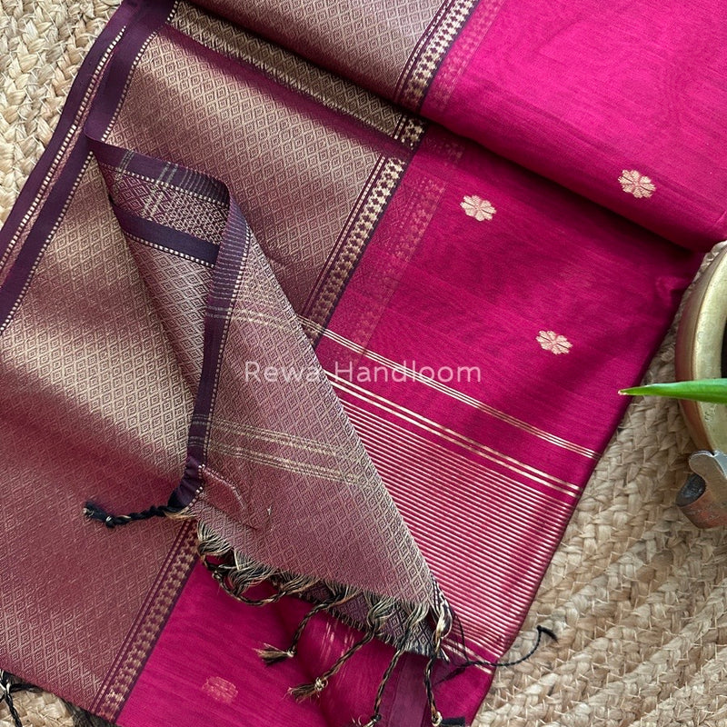 Maheshwari Zari Skirt Butti Saree 