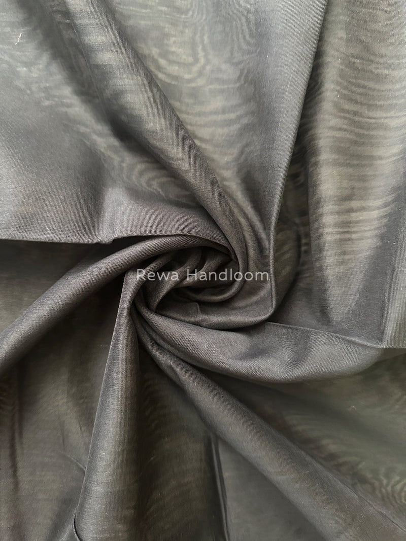 Maheshwari Black Silk Dupatta PD011