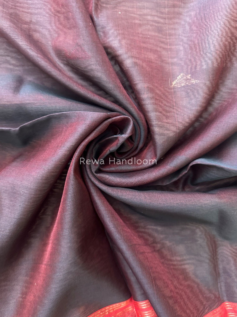 Maheshwari Maroon Butti Weaving Dupatta TBD07