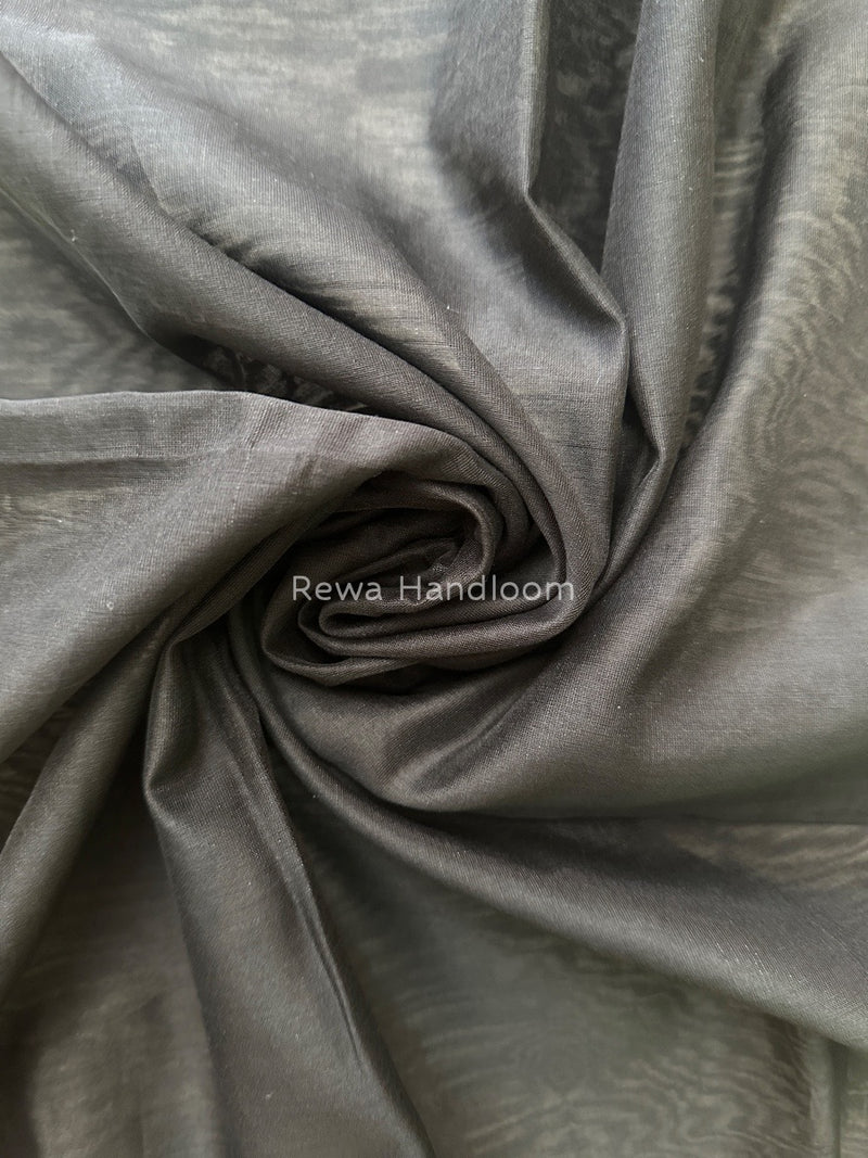 Maheshwari Black Silk Dupatta PD02