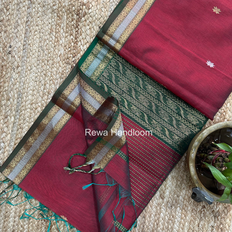 Maheshwari Rich Pallu Silk Saree