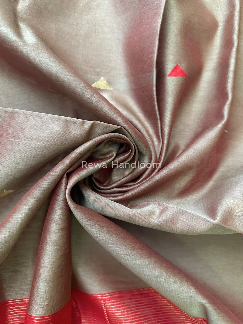 Maheshwari Beige Butti Weaving Dupatta TBD04