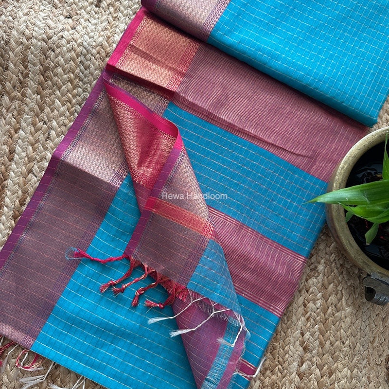 Maheshwari Zari Checks Saree