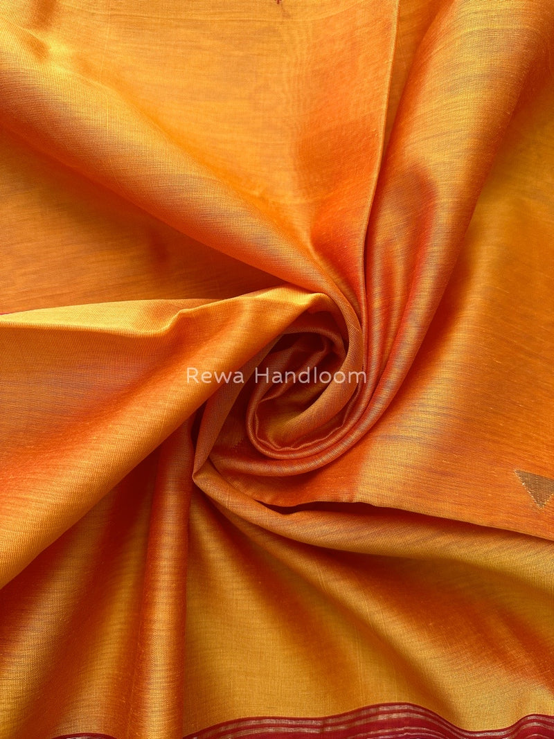 Maheshwari Yellow Butti Weaving Dupatta TBD02
