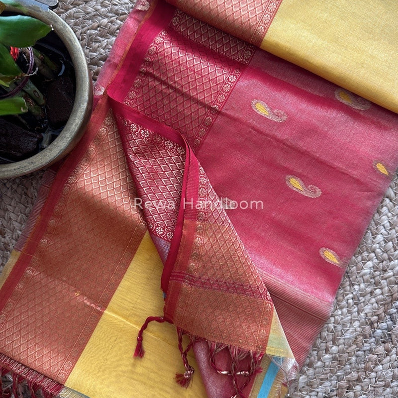 Maheshwari Tissue Meena Butti Saree