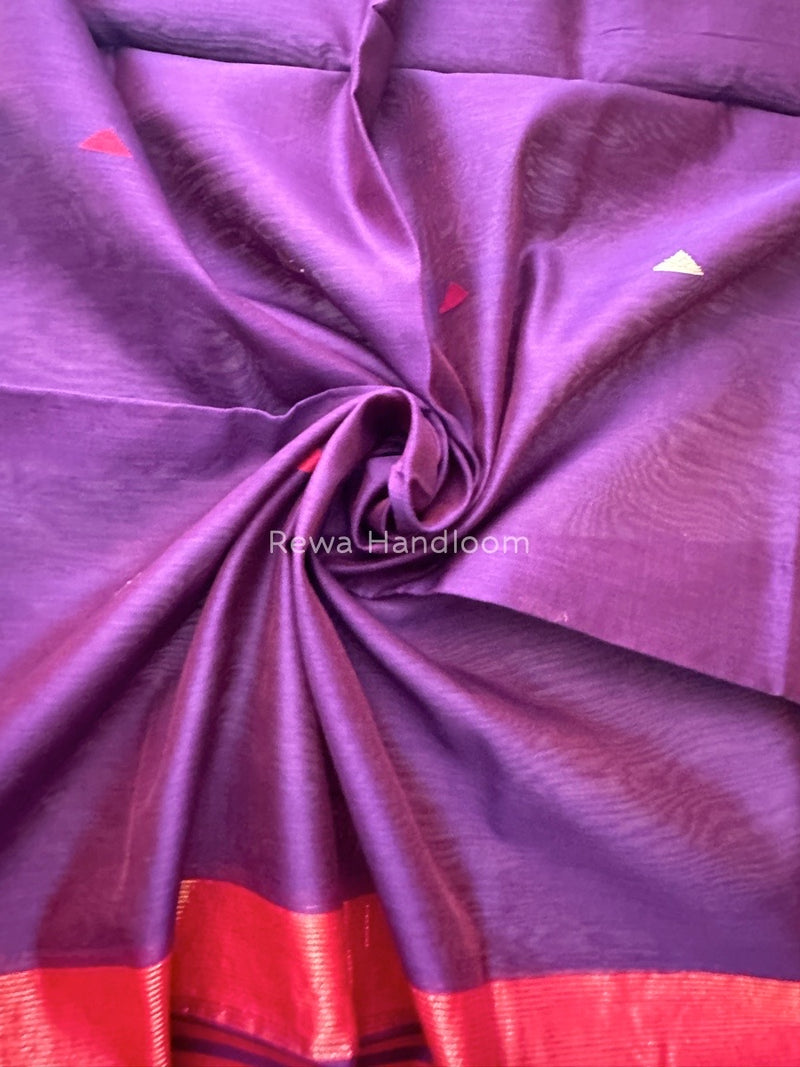 Maheshwari Magenta Butti Weaving Dupatta TBD01