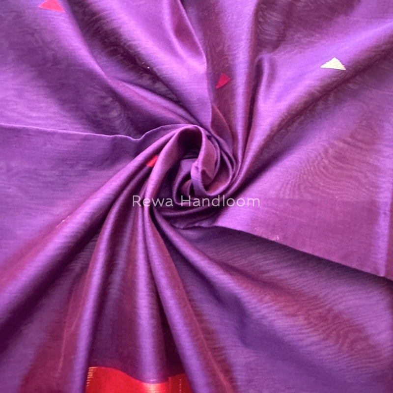 Maheshwari Magenta Butti Weaving Dupatta TBD01