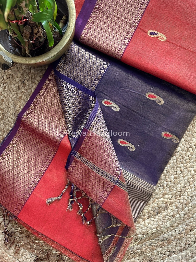Maheshwari Tissue Meena Butti Saree