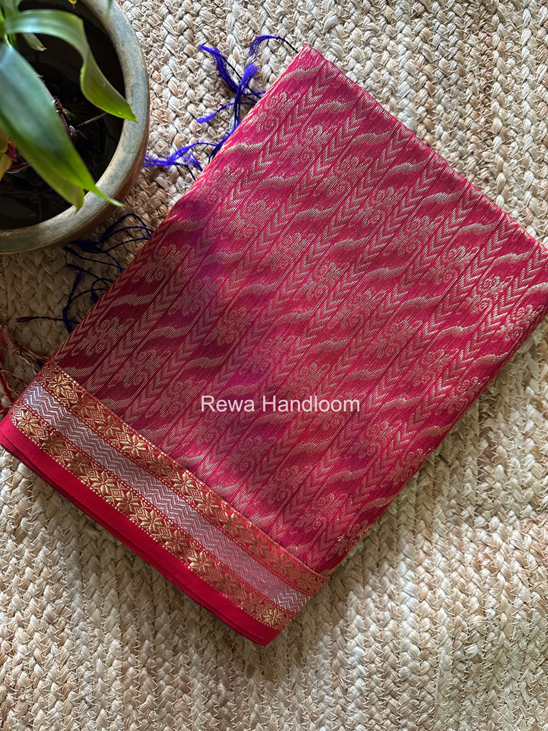 Maheshwari Red Rich Pallu Silk Saree HPS027