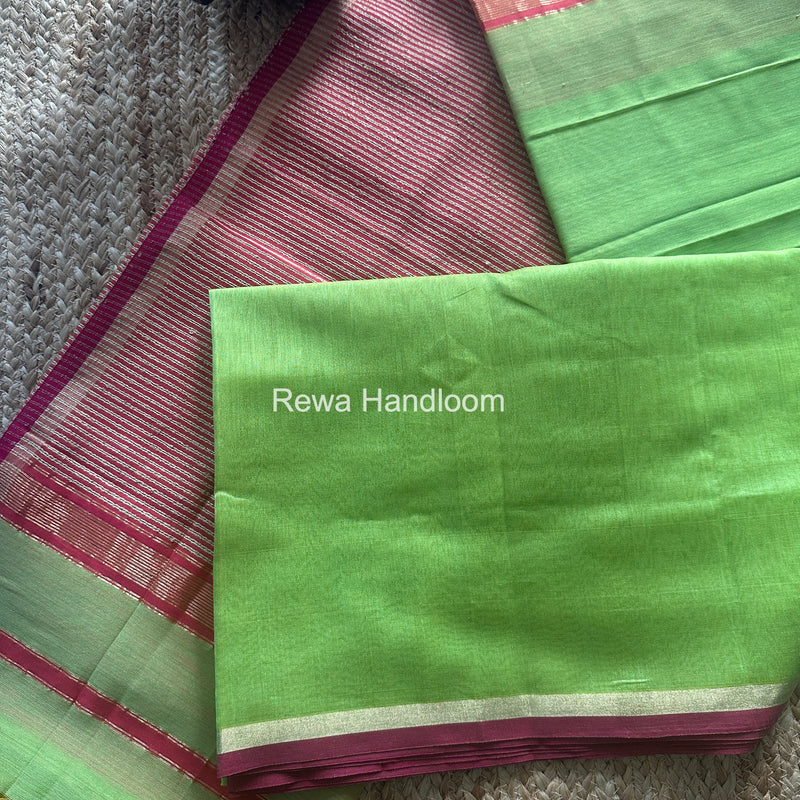 Maheshwari Pista Green Gichha Pallu Saree GP077