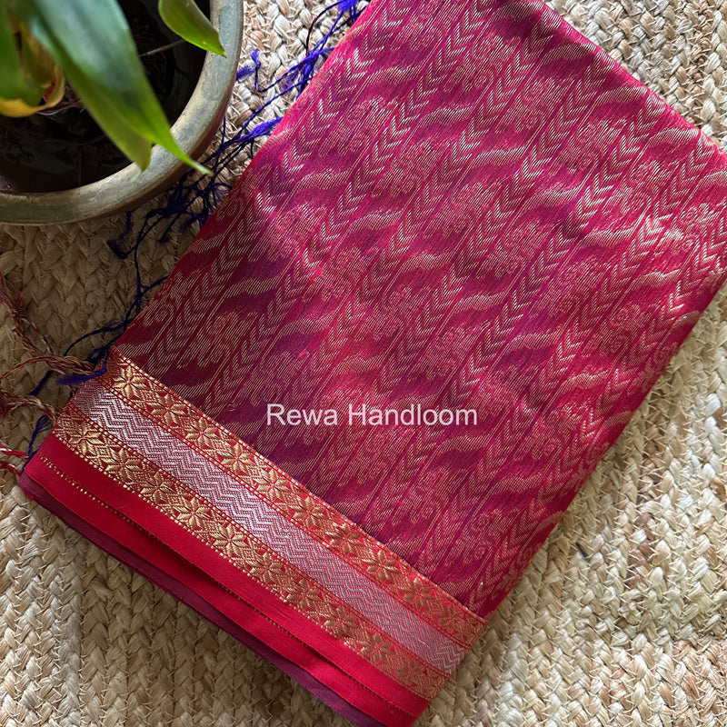 Maheshwari Dark Blue Rich Pallu Silk Saree HPS028