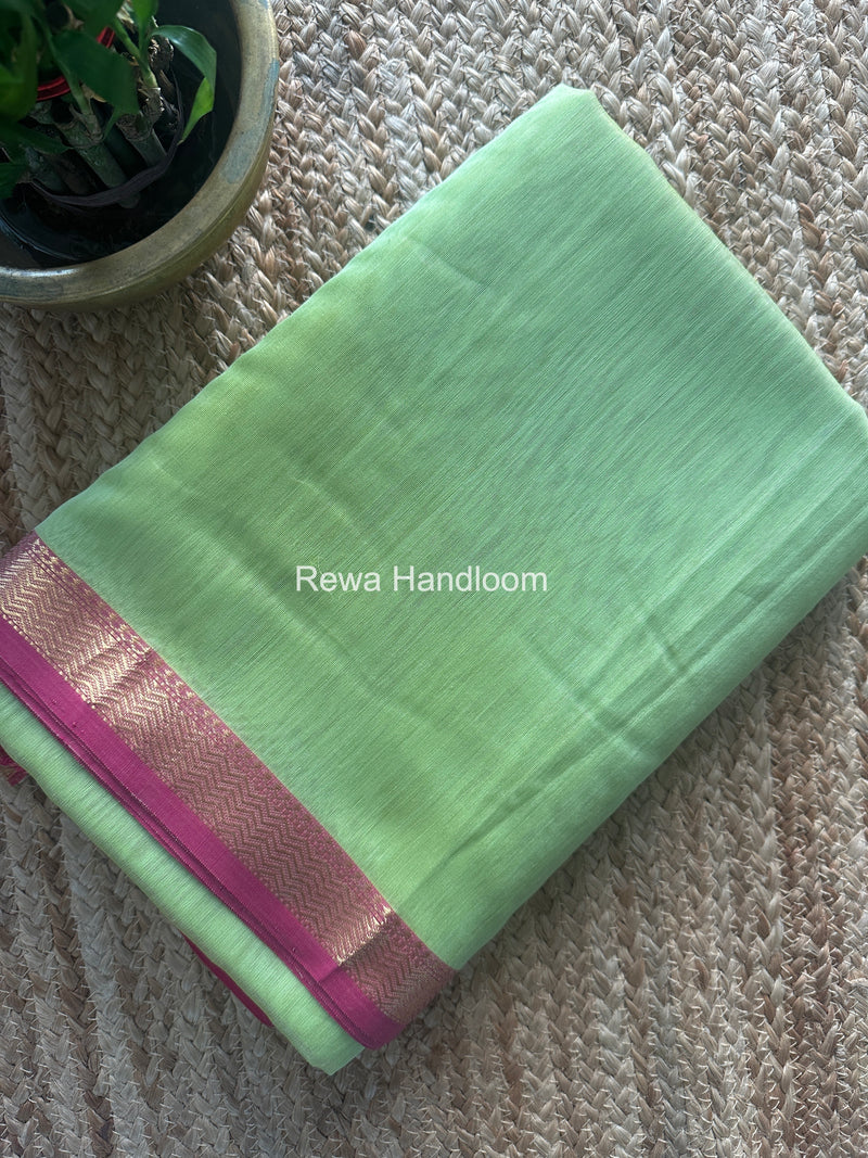 Maheshwari Pista Green Gichha Pallu Saree GP080
