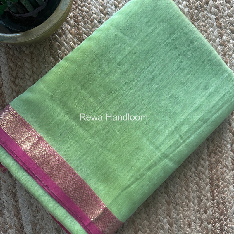 Maheshwari Pista Green Gichha Pallu Saree GP080