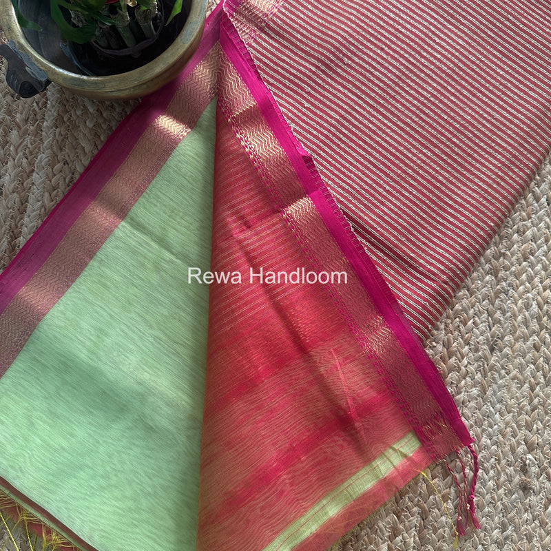 Maheshwari Pista Green Gichha Pallu Saree GP080