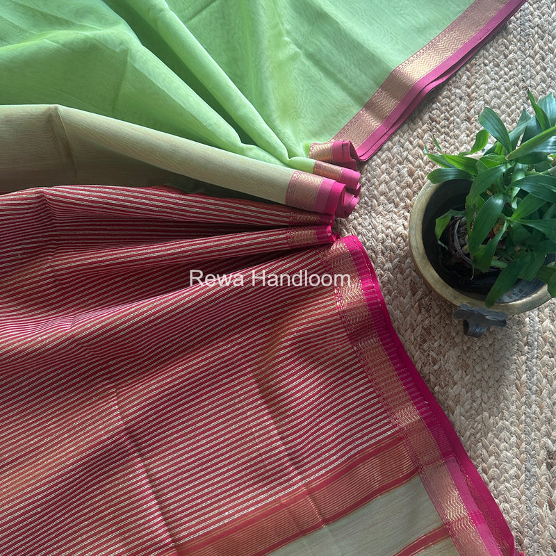 Maheshwari Pista Green Gichha Pallu Saree GP080
