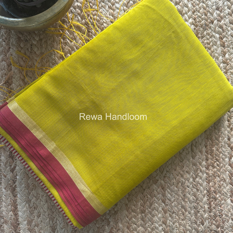 Maheshwari Mustard Yellow Gichha Pallu Saree GP079