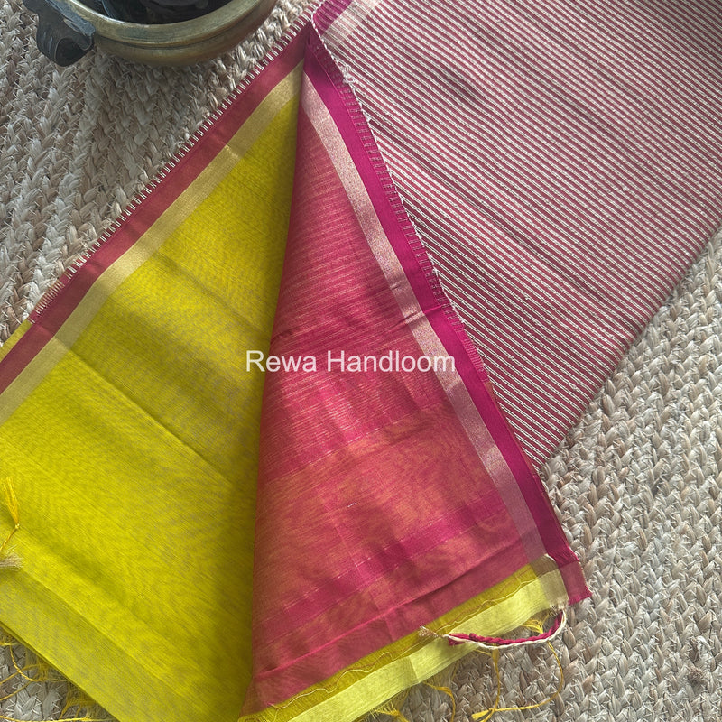 Maheshwari Mustard Yellow Gichha Pallu Saree GP079