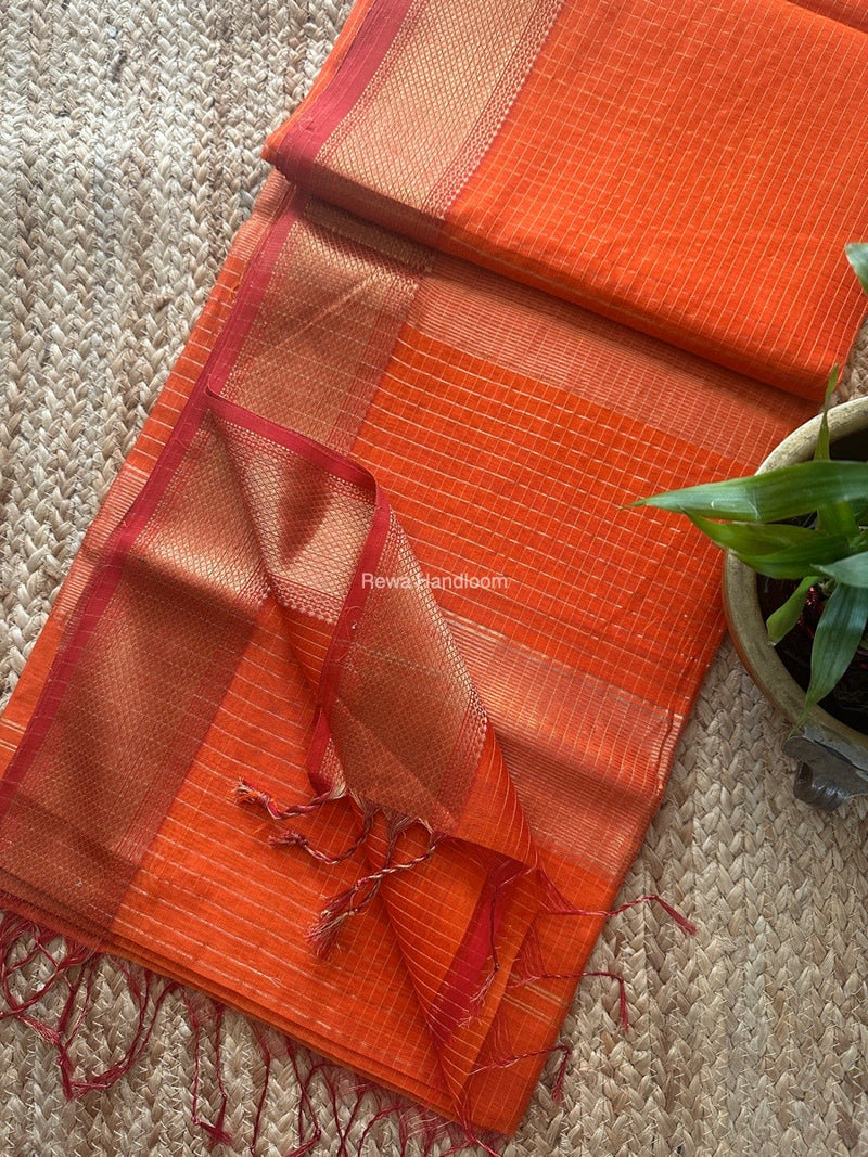 Maheshwari Zari Checks Saree