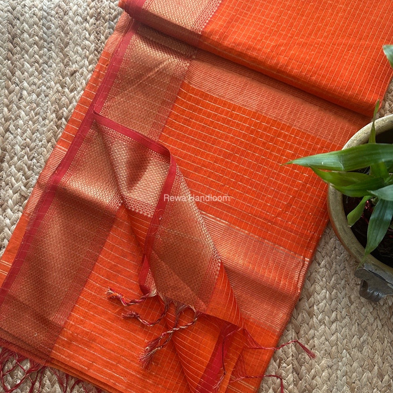 Maheshwari Zari Checks Saree