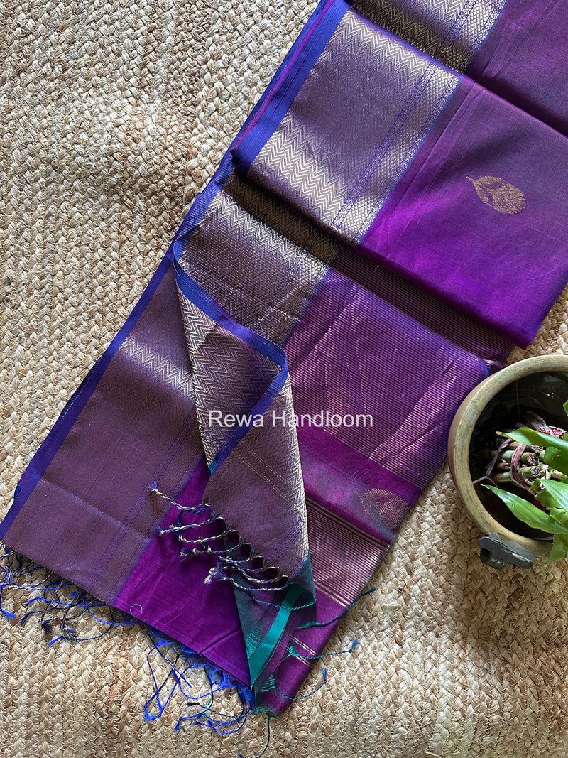Maheshwari Lotus Butta Saree