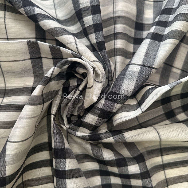 Maheshwari White Silk Dupatta PD010