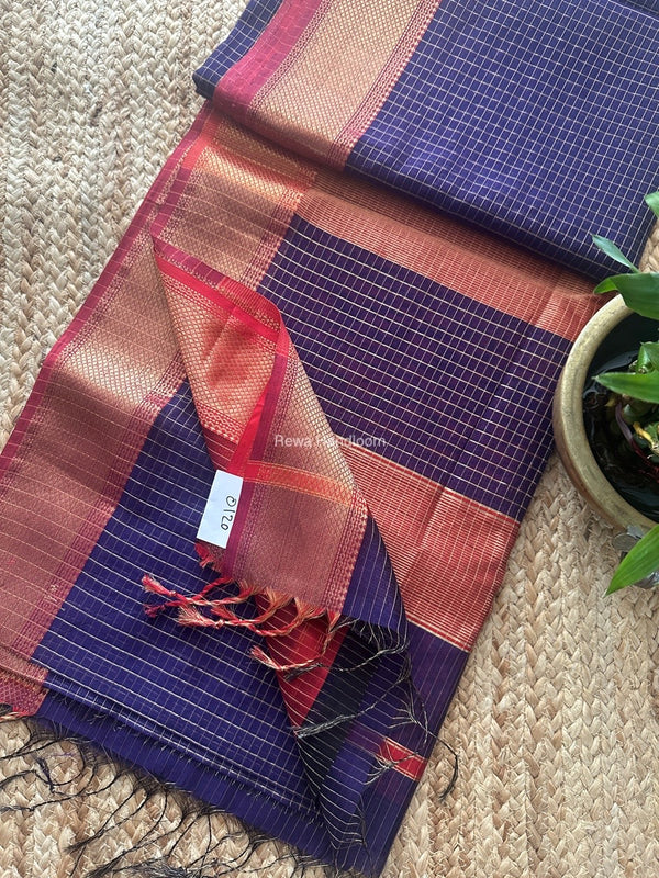 Maheshwari Zari Checks Saree