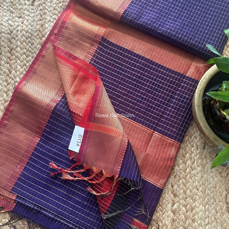 Maheshwari Zari Checks Saree