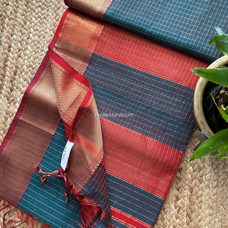 Maheshwari Zari Checks Saree