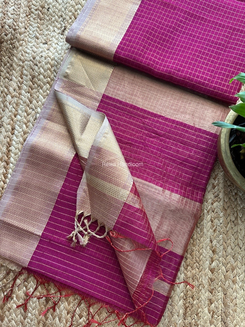 Maheshwari Zari Checks Saree