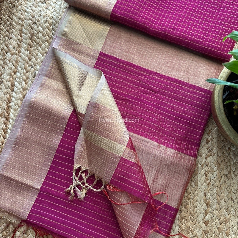 Maheshwari Zari Checks Saree