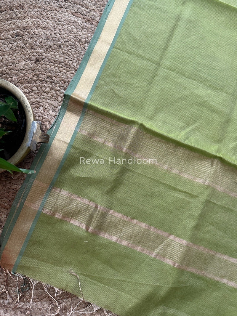 Maheshwari Mehndi Green Tissue Dupatta TDZ02