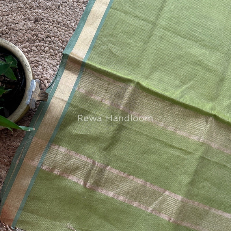 Maheshwari Mehndi Green Tissue Dupatta TDZ02