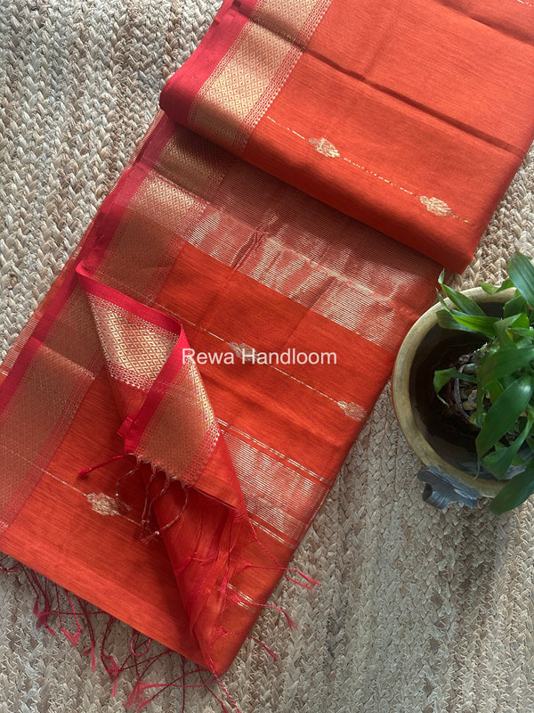 Maheshwari Lining Butti Saree