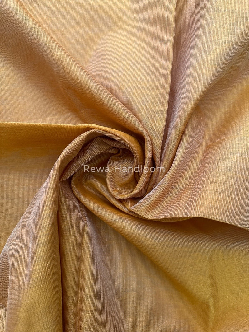 Maheshwari Golden Yellow Tissue Dupatta TDZ05