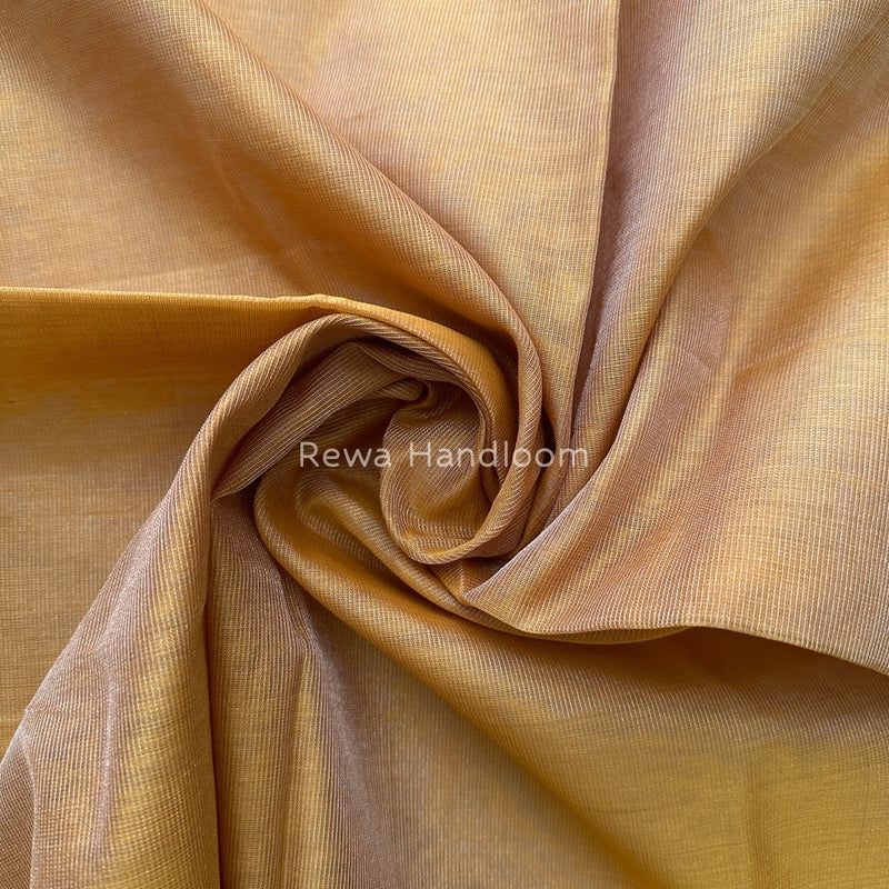 Maheshwari Golden Yellow Tissue Dupatta TDZ05