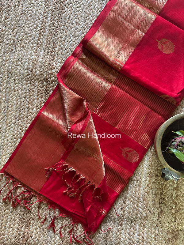 Maheshwari Lotus Butta Saree