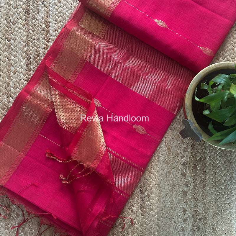 Maheshwari Lining Butti Saree