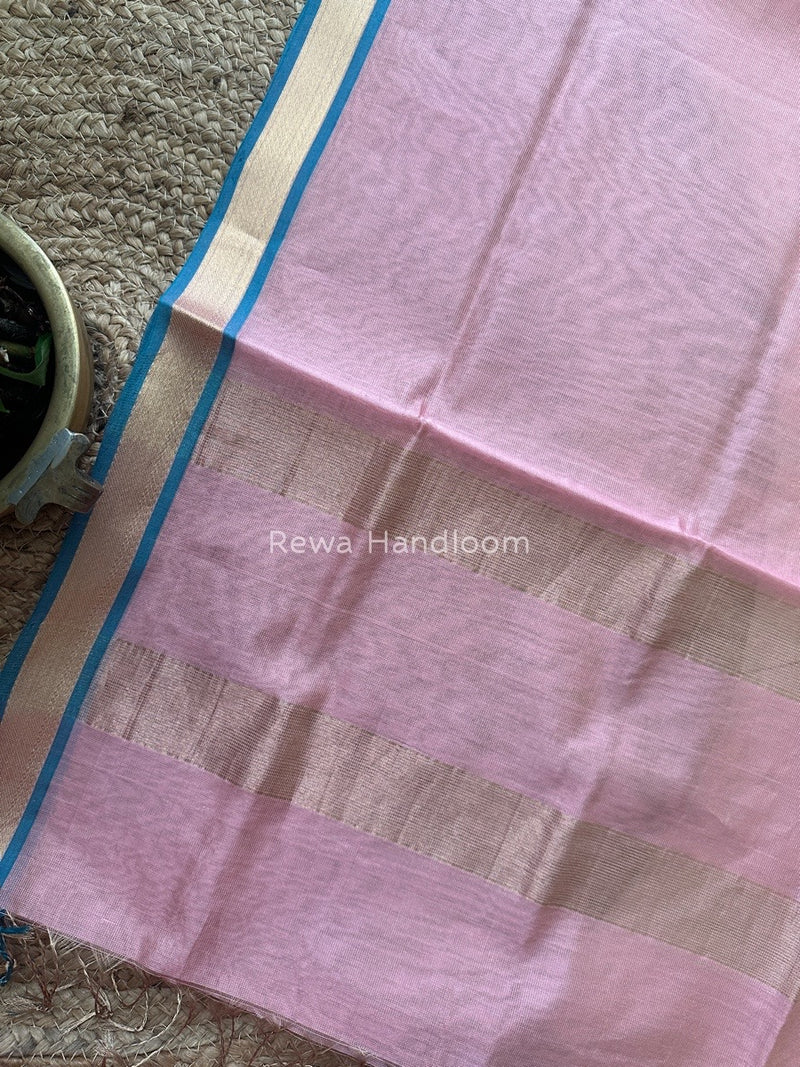 Maheshwari Baby Pink Tissue Dupatta TDZ01