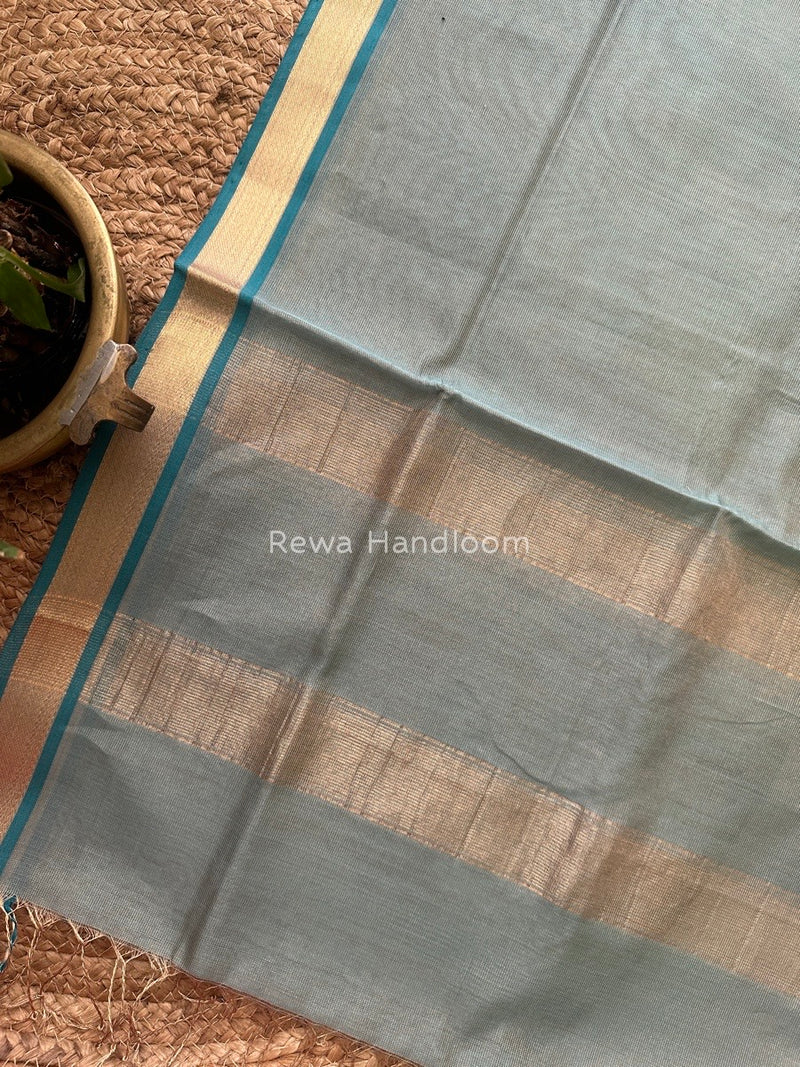 Maheshwari Sea Green Tissue Dupatta TDZ04