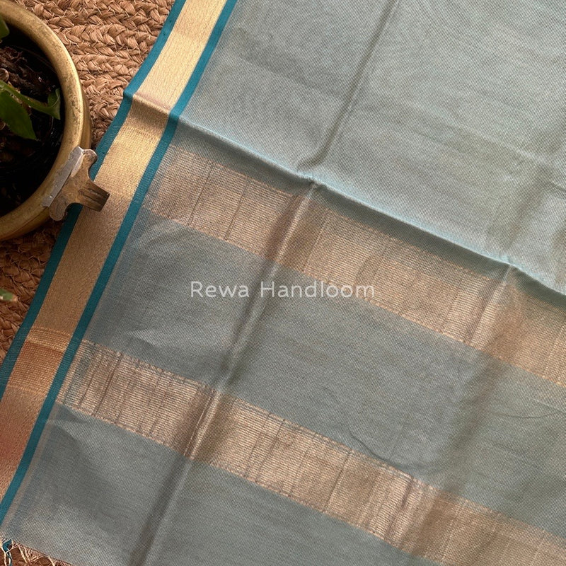 Maheshwari Sea Green Tissue Dupatta TDZ04